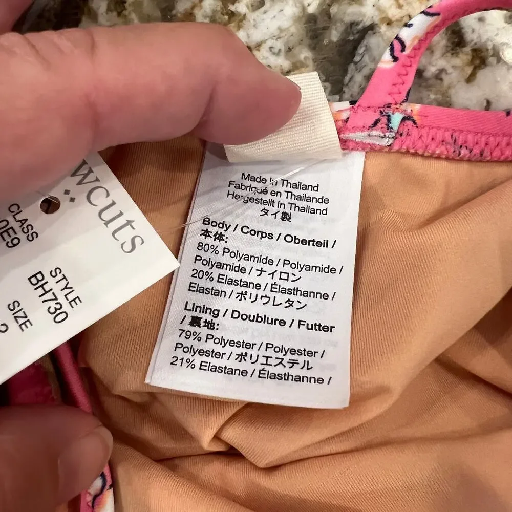 NWT J. Crew Girls' Pink Floral Tankini Set Swimsuit - SIZE 2